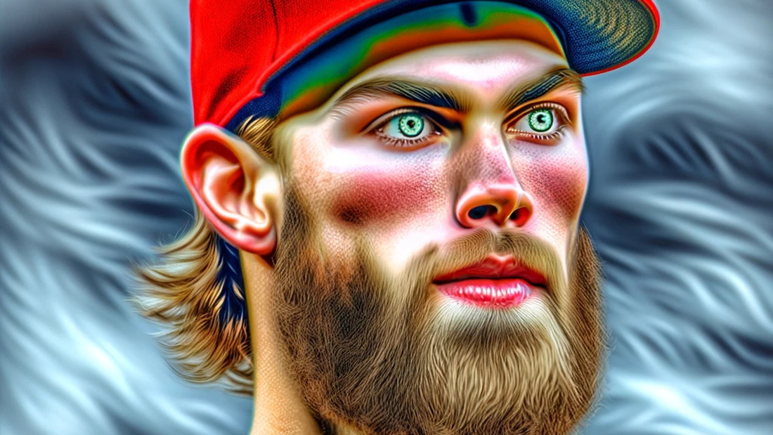 Terrifying AI generated depiction of the Phillies player, Bryce Harper